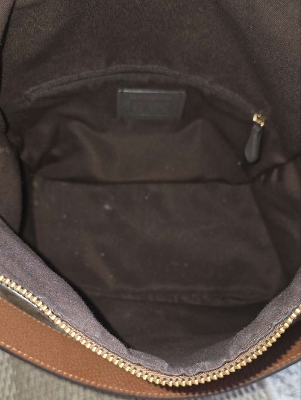 Coach Signature Canvas Hobo Shoulder Bag in Brown - Picture 4 of 5